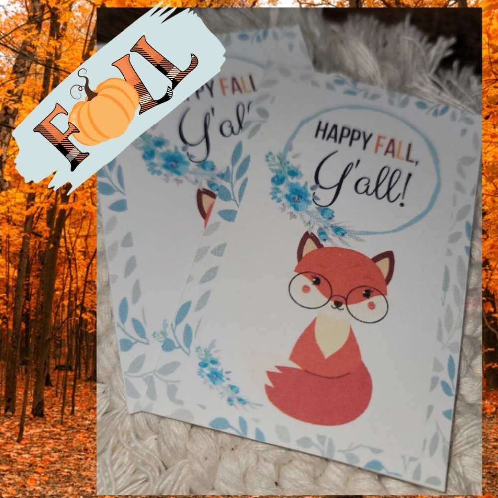 30 Ct Fall Fox Cards